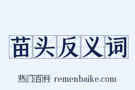 苗头反义词是什么意思的图片